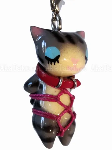 Gray House Cat Kinbaku Charm front
