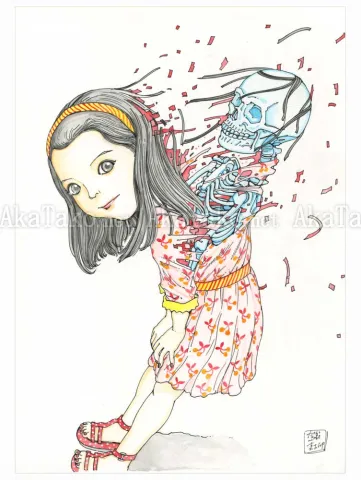 Shintaro Kago Funny Girl 112 original painting