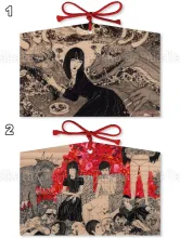 Daisuke Ichiba Ema Wish Plaque TOP - style 1, BOTTOM - style 2