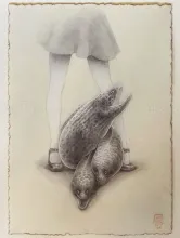 Fuco Ueda Moray and Girl Original Drawing