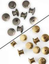 Locking Pin Backs PAIR - choice of silver or gold