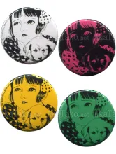 Suehiro Maruo Shoujo Tsubaki Midori Pin Badge Button Set 2