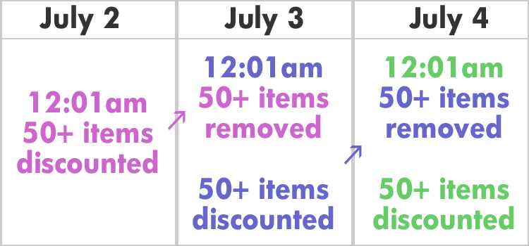 AkaTako 2016 Burst Sale Calendar