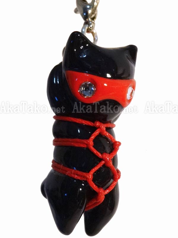 Red Mask Black Cat Kinbaku charm