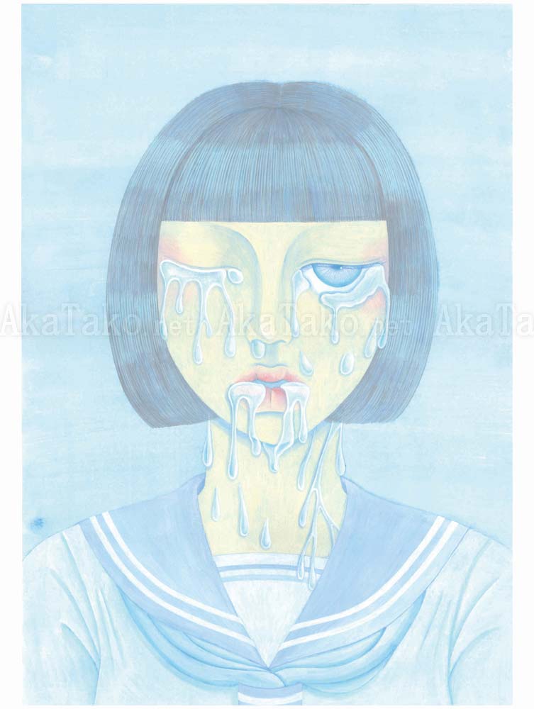 Chika Yamada Blue Melting Painting