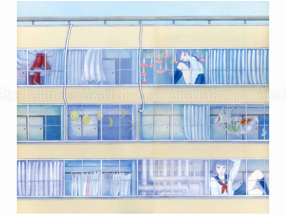 Chika Yamada Blue Thunderclap Original Painting