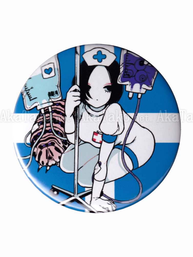 Em Nishizuka Blue Nurse Button