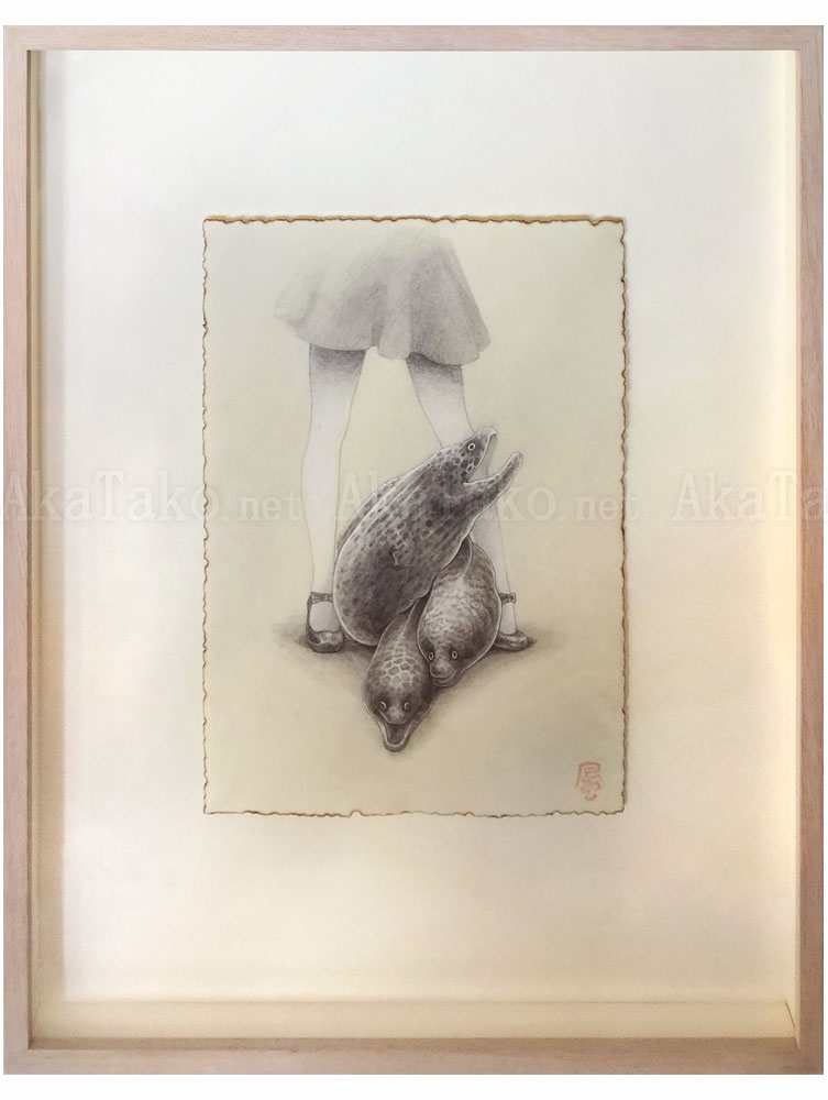 Fuco Ueda Original Drawing Moray and Girl