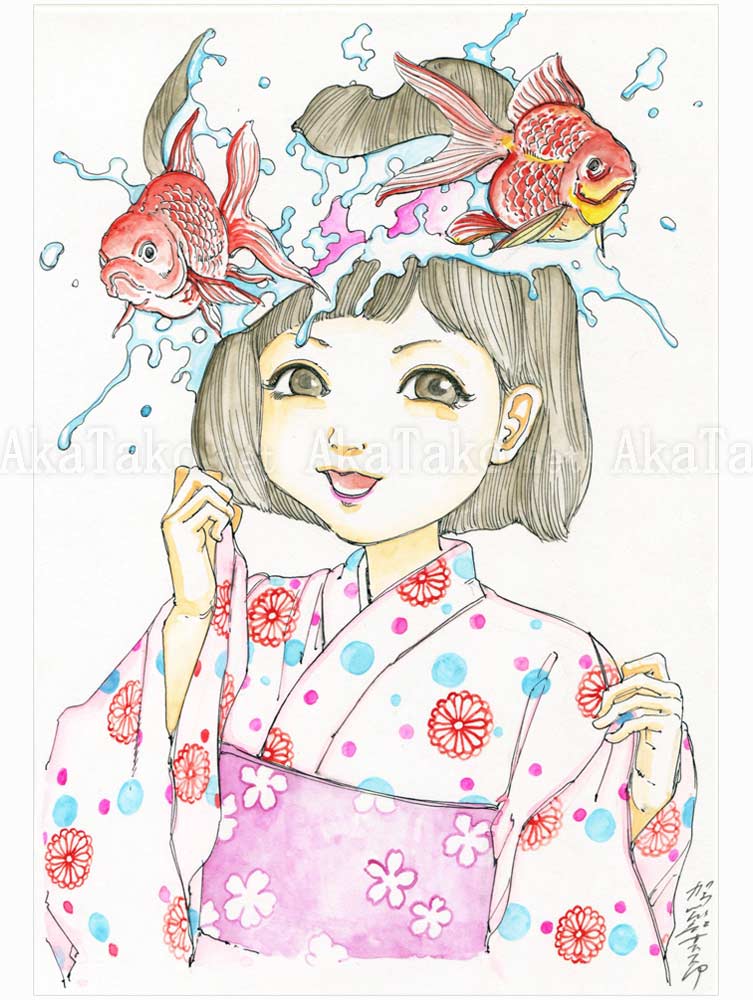 Shintaro Kago Funny Girl 104 Original Painting
