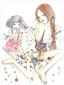 Shintaro Kago Funny Girl 10 original drawing