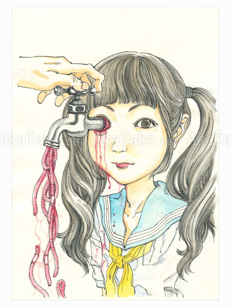 Shintaro Kago Funny Girl 116 original painting