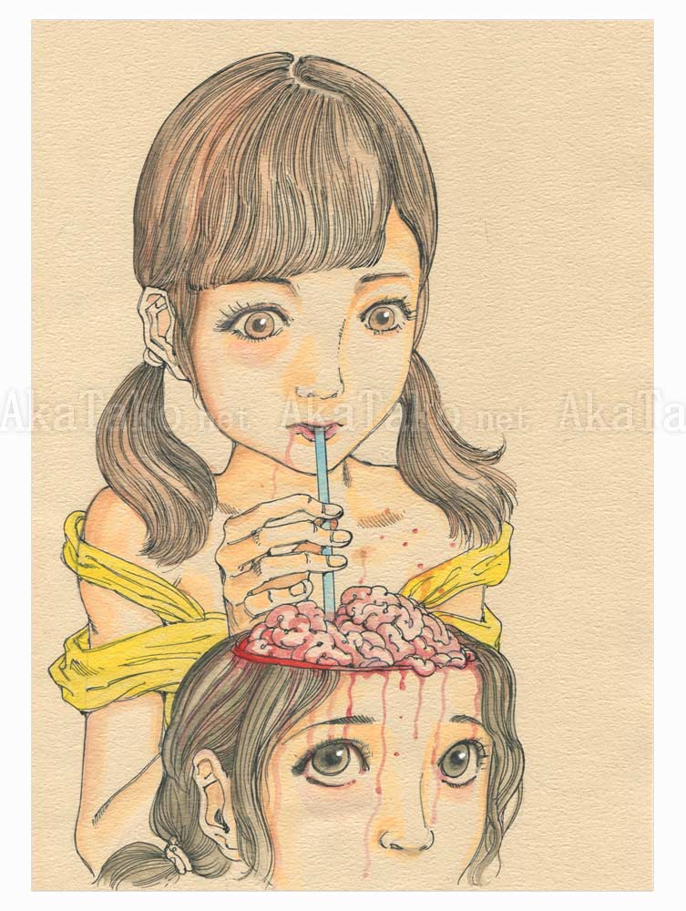 Shintaro Kago Funny Girl 117 original painting