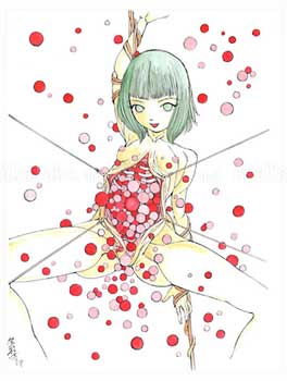 Shintaro Kago Funny Girl 26 original drawing