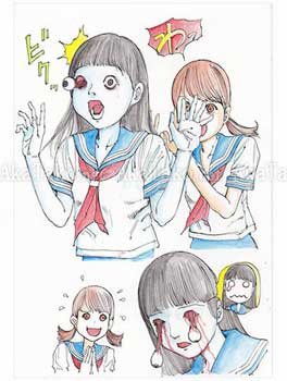Shintaro Kago Funny Girl 60 original painting
