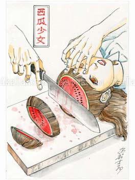 Shintaro Kago Funny Girl 82 Original Painting