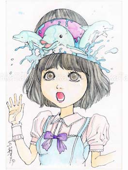Shintaro Kago Funny Girl 85 Original Painting