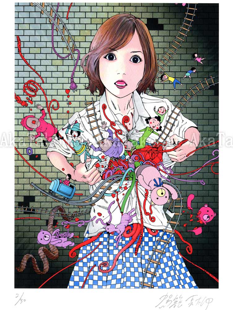 Shintaro Kago print Murder Art Through the Ages small SIGNED