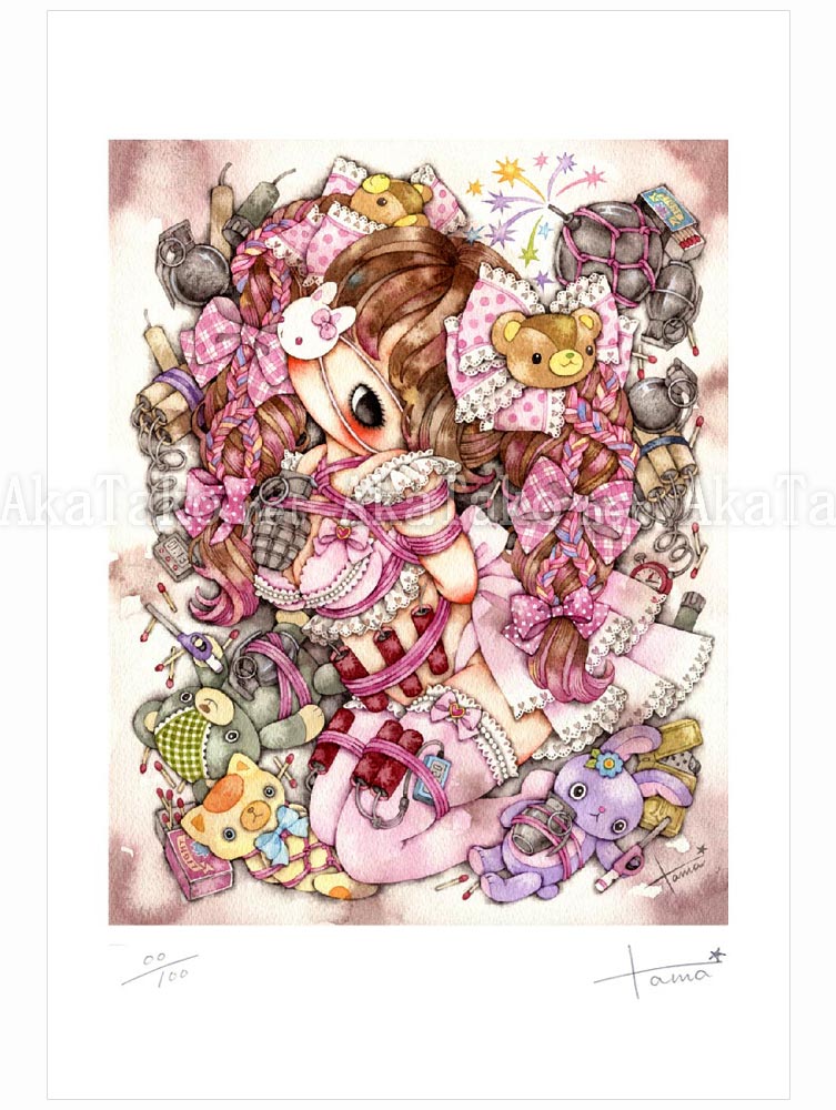 Tama Giclee Print Masochistic Pink