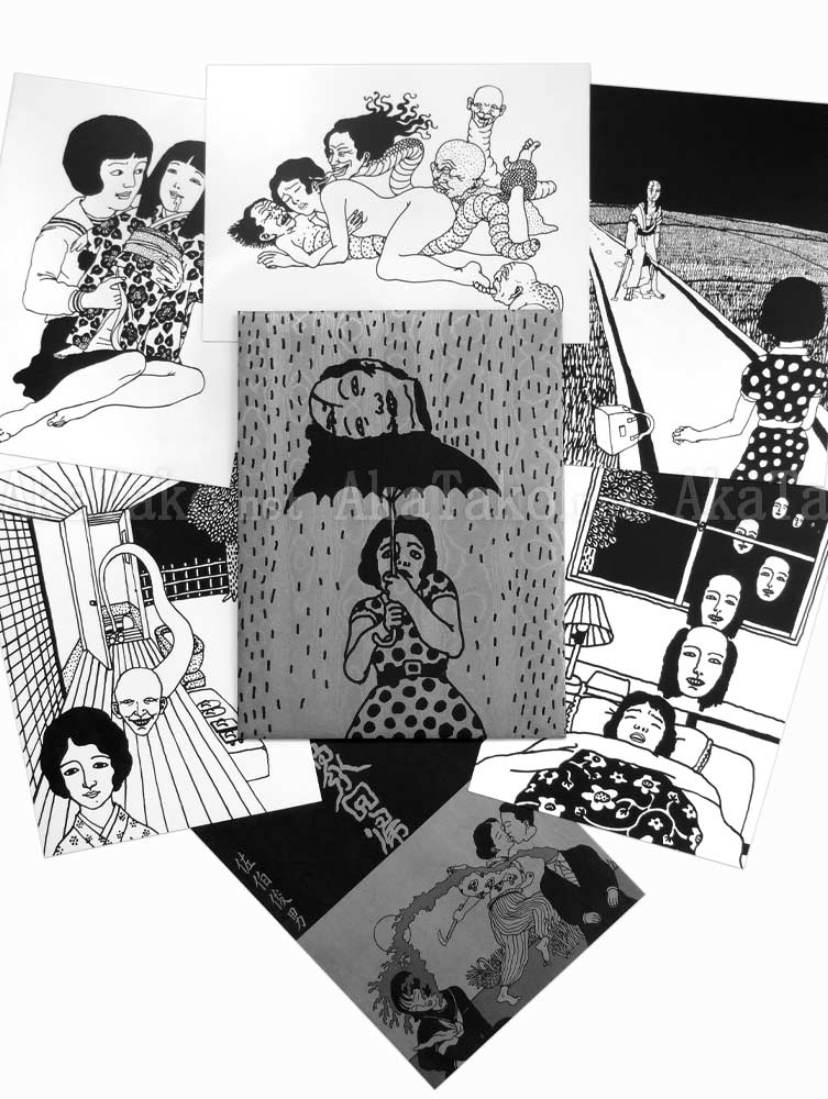 Toshio Saeki Black & White Print Set