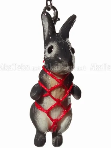 Black Otter Rex Rabbit Kinbaku Charm front