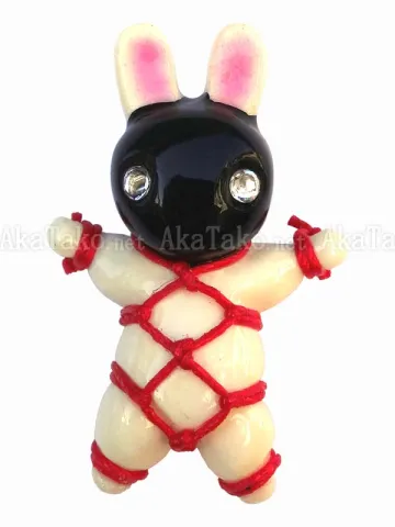 Black Mask Bunny Karada Kinbaku Pin front