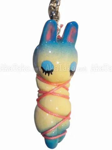 White Bunny Kikko Blue Kinbaku Charm front