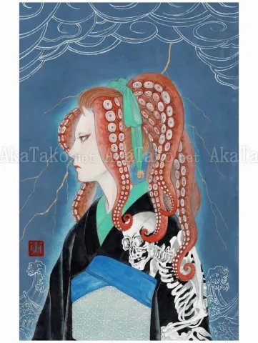 Akiko Ijichi Distant Thunder Original Painting