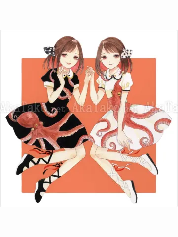 Em Nishizuka Octopus Twins Original Painting