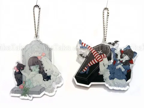 Kira Imai Acrylic Keychain - Lily the Zombie or Ruby the Vampire