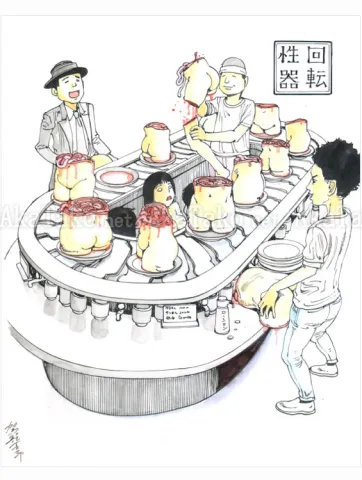 Shintaro Kago original painting Kaiten Seiki