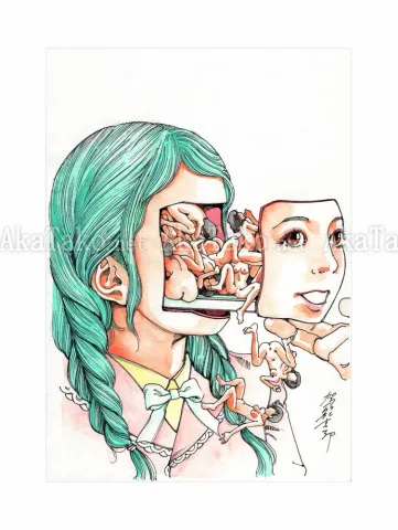 Shintaro Kago Erotic Original Painting 14