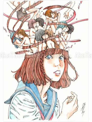 Shintaro Kago Erotic Original Painting 4