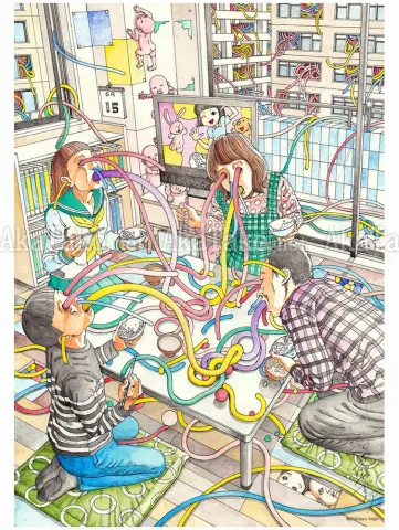 Shintaro Kago poster Family Portrait SIGNED