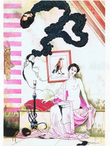 Suehiro Maruo Vampire II original painting - detail