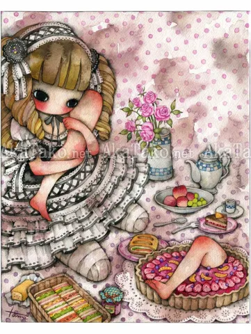Tama Lunatic Pink II original painting