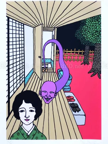 Toshio Saeki Giclee Print 1 - detail