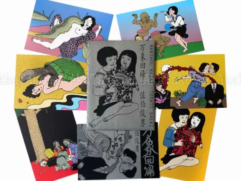 Toshio Saeki Color Print Set - six prints, bonus flyer, and paper envelope