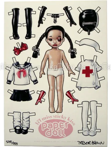 Trevor Brown Lil' Miss Sticky Kiss Paper Doll