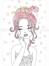 Makiko Sugawa Tako and Pearl Original Artwork