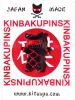 Red Mask Cat Karada Kinbaku Pin on display card