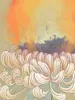 Fuco Ueda Flower of Bardo 1 original painting - detail