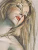 Hajime Sorayama Lithograph 73 - close up detail