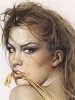 Hajime Sorayama Lithograph 79 - close up detail