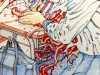 Shintaro Kago Giclee Print Skeleton Kiss 3 - close up details