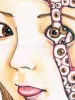 Shintaro Kago Funny Girl 95 original painting - detail