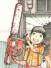 Shintaro Kago Original Miyazaki Butcher Shop - close up detail