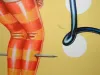 Trevor Brown Orange Tango painting - detail and smudge